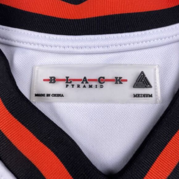 Black Pyramid Shirt Men’s M White Jersey Vampire Fangs Pop Art Graphic Tee - Picture 5 of 11